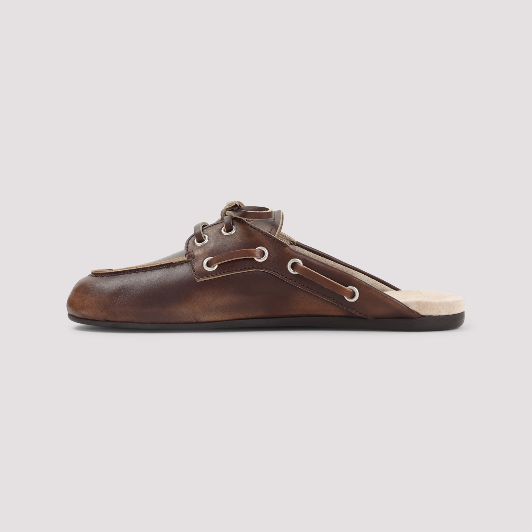 Bespoke Calf Leather Slippers with Lace-Up Accents