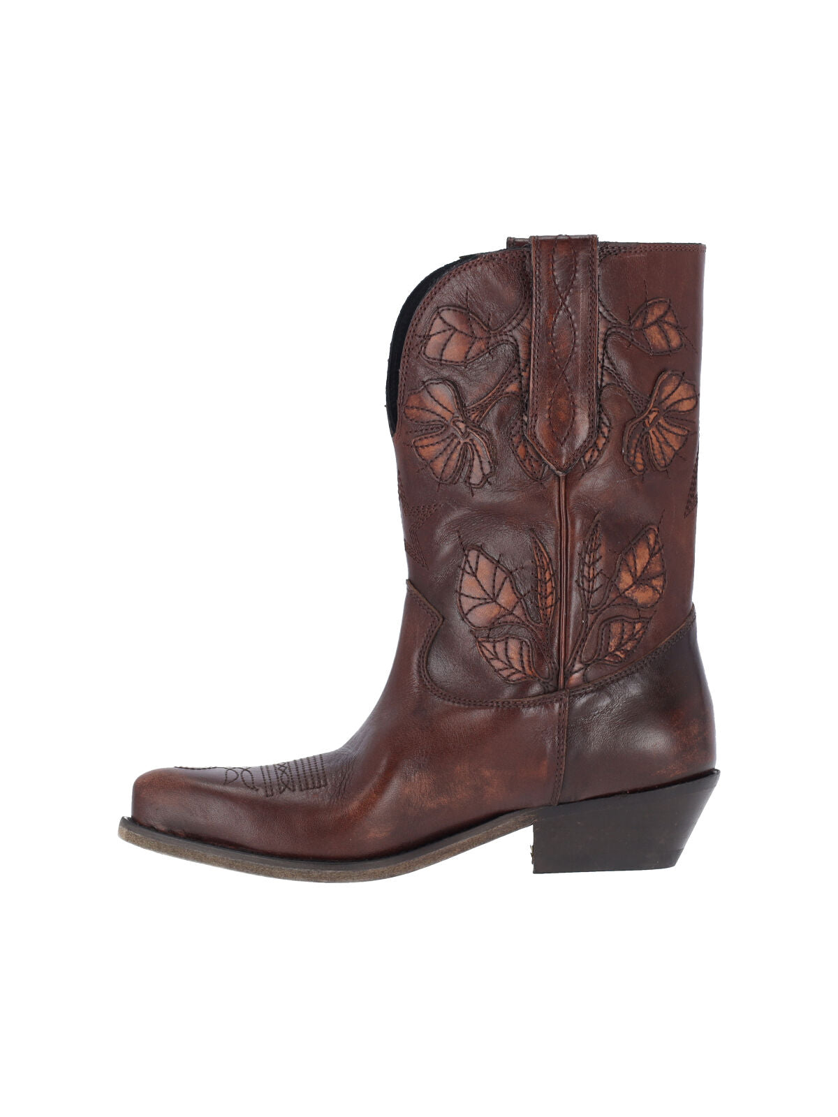 Brown Wish Star Tonal Stitched Boots