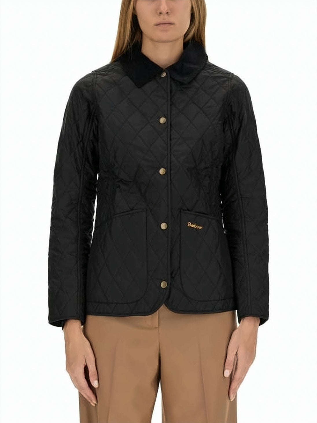 Navy Annadale Quilted Diamond Pattern Jacket