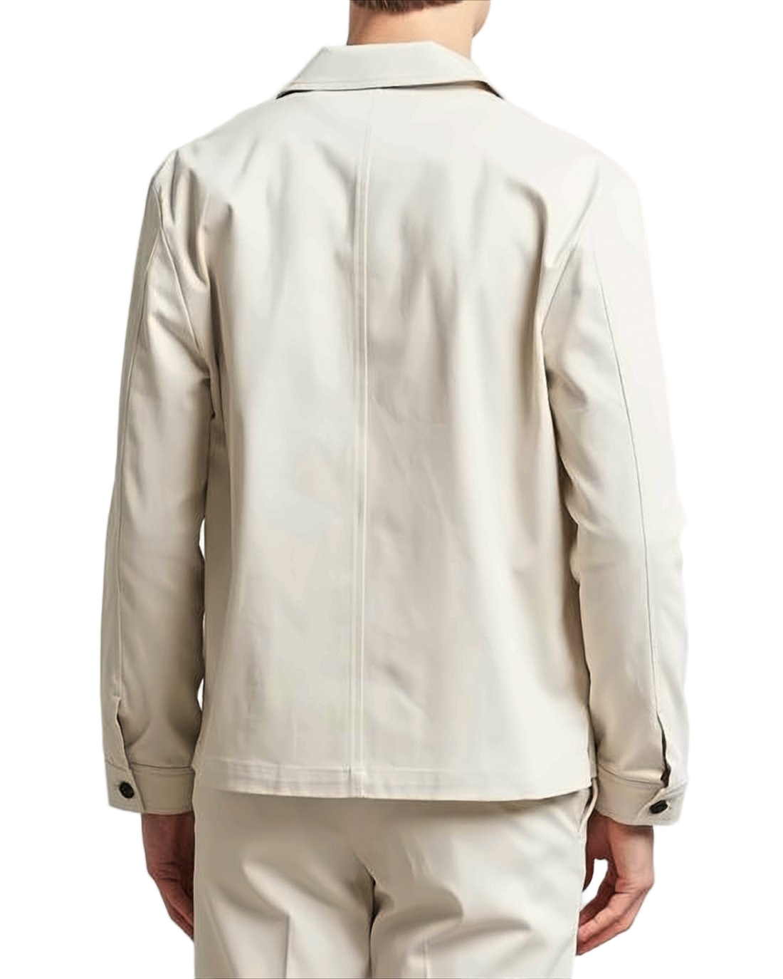 Long-Sleeve Casual Shirt With Front Zipper