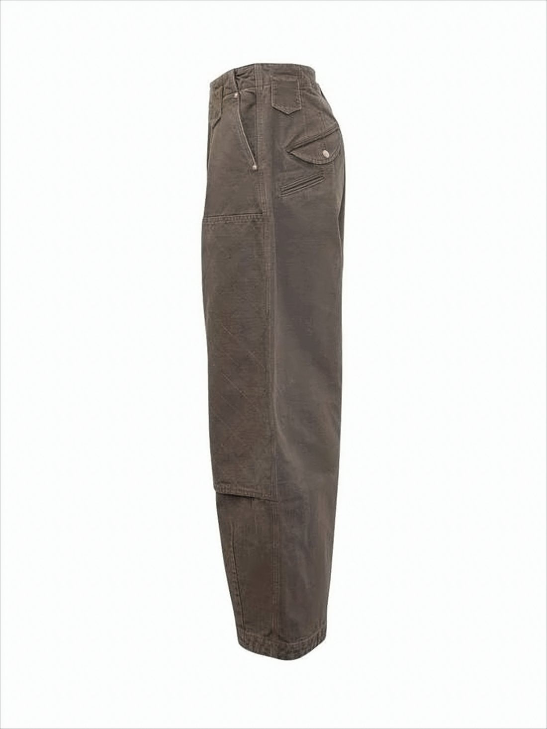 Textured Cotton Straight Pants