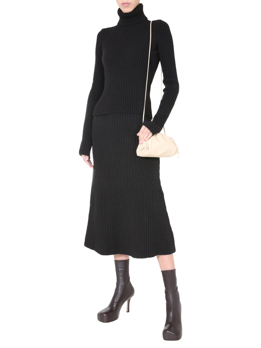 Polo Neck Turtleneck Sweater with Long Sleeves