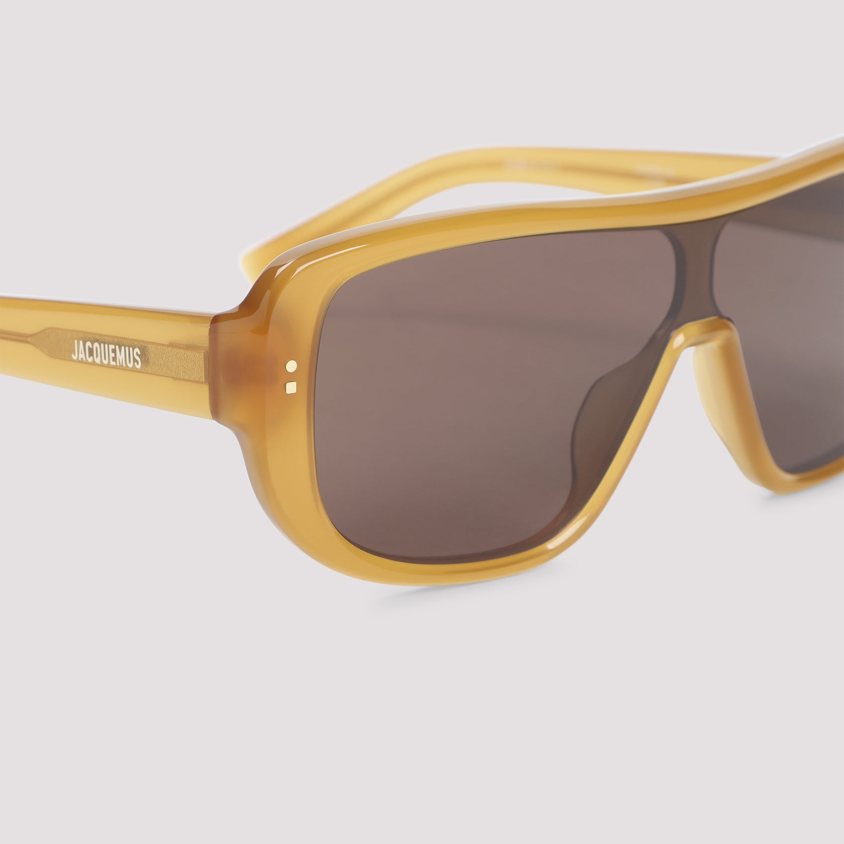 Oversized Translucent Amber Acetate Sunglasses