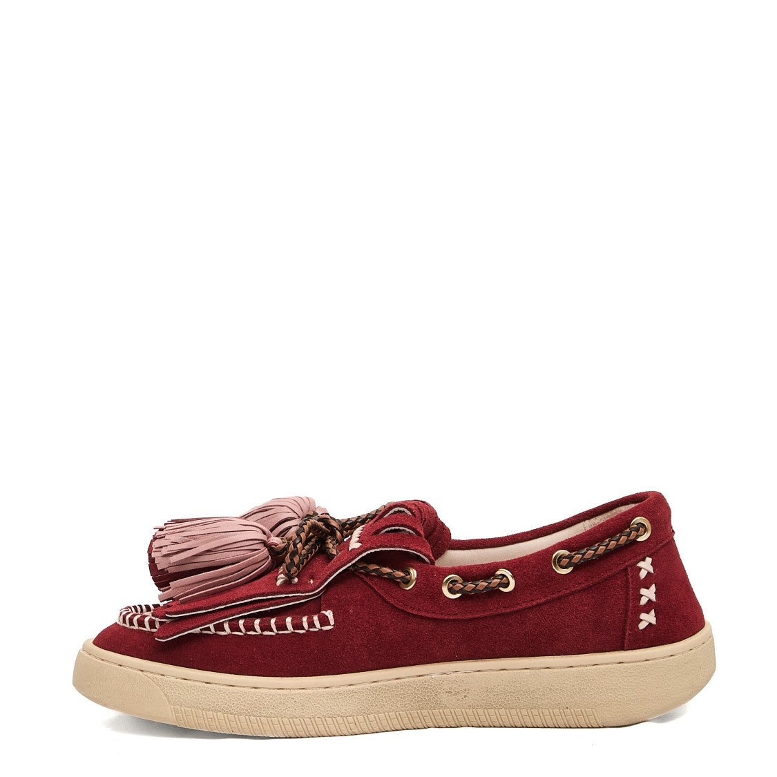Red Suede Moccasin
