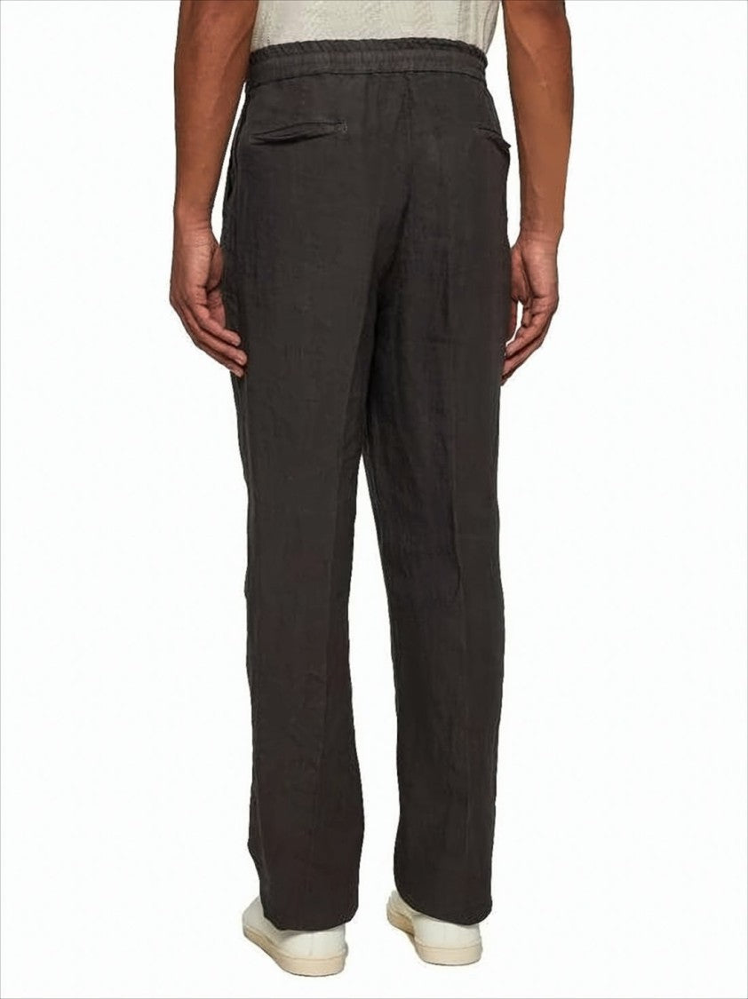 Relaxed Fit Linen Jogger Pants