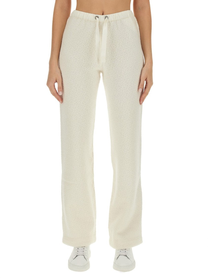 Textured Regular Fit Pants With Drawstring Waist