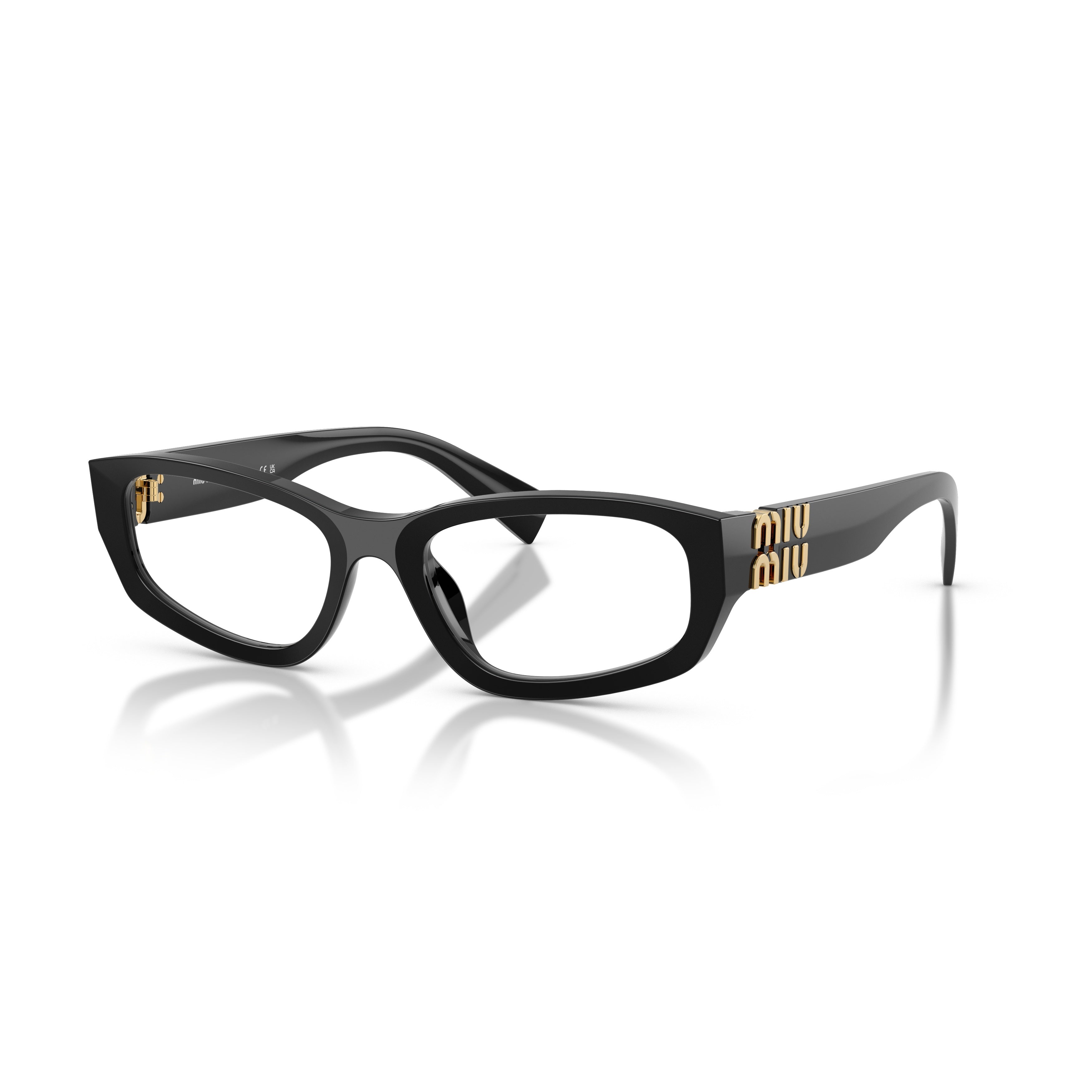 0mu 04yv Glossy Black Acetate Rectangular Eyeglasses