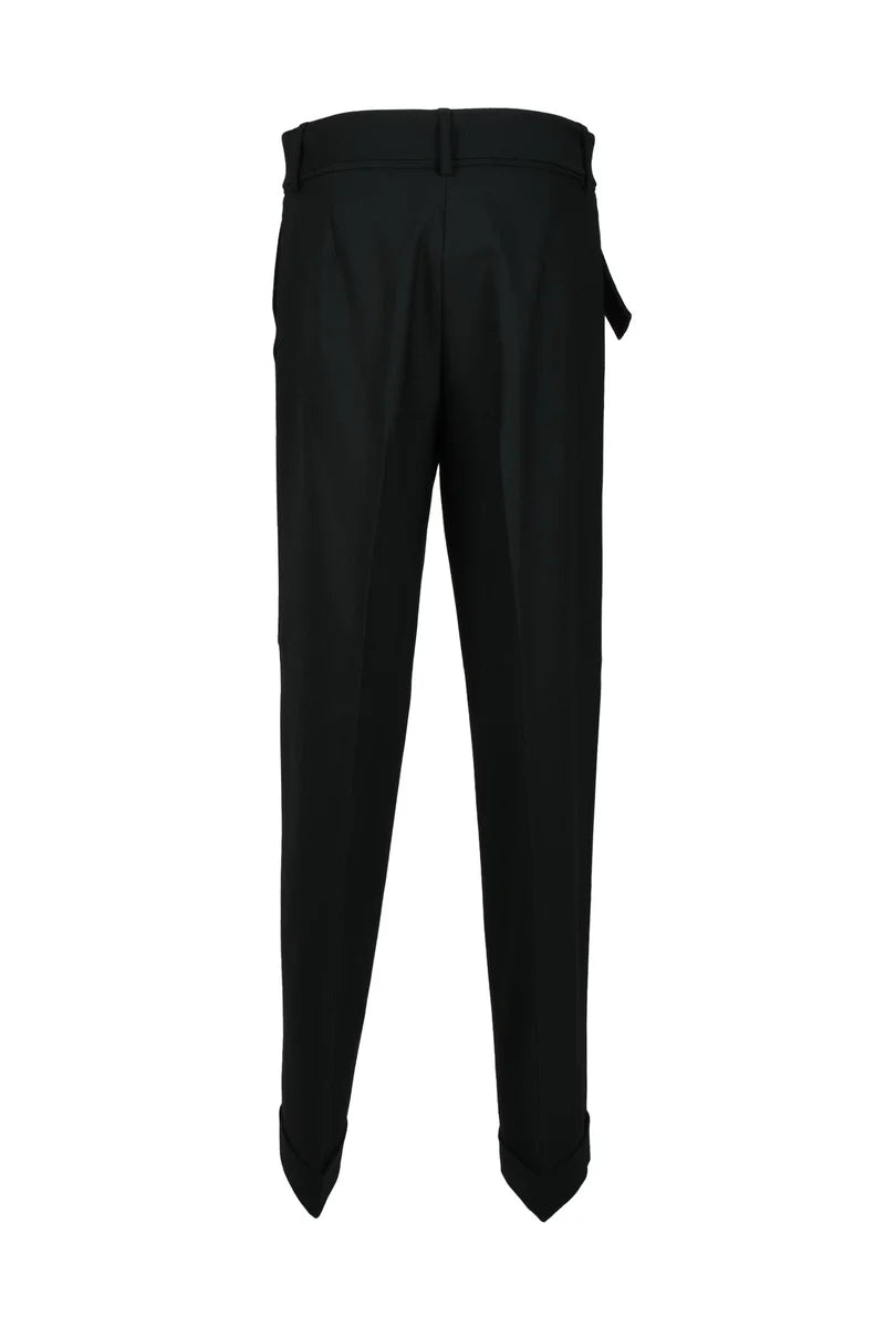 Wool Stretch Trousers - Black