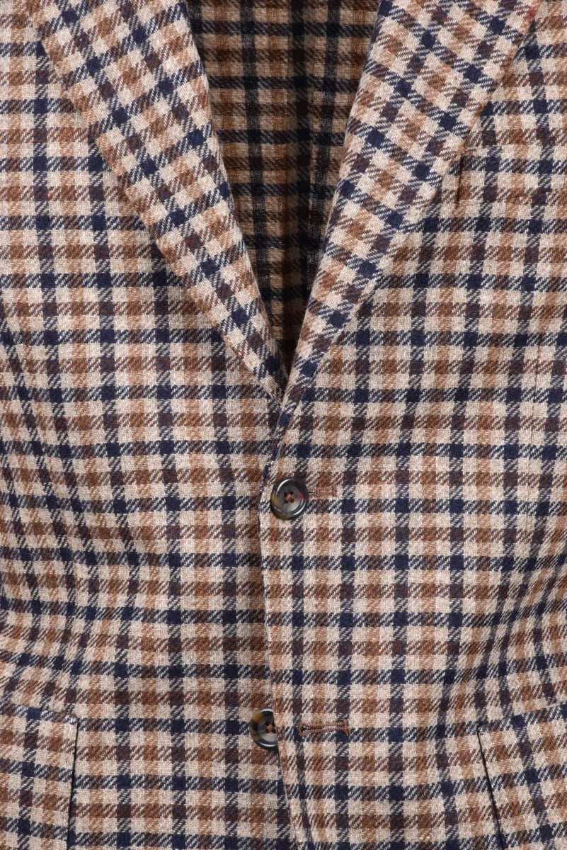 Rounded Jacket - Brown/Blue