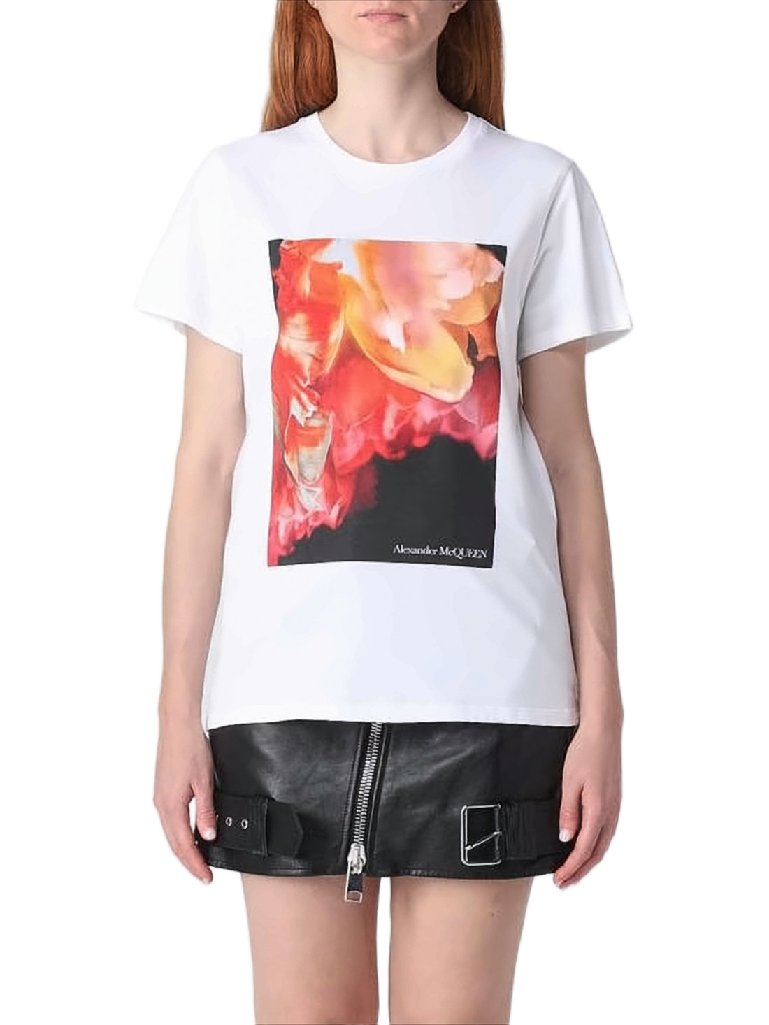 Floral Graphic Print Short-Sleeved T-Shirt