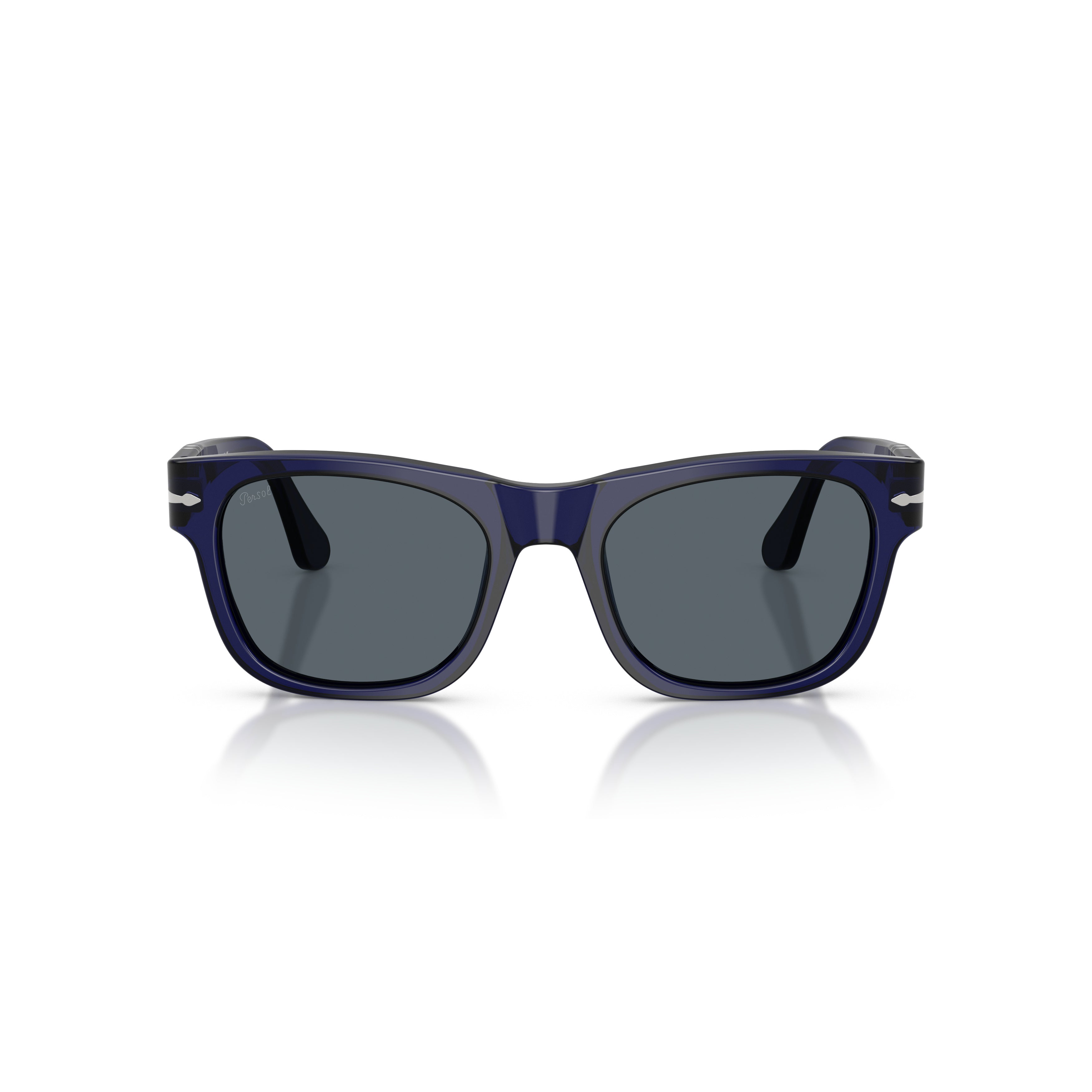 0po3269s Bold Rectangular Acetate Sunglasses with Silver Arrow Detail