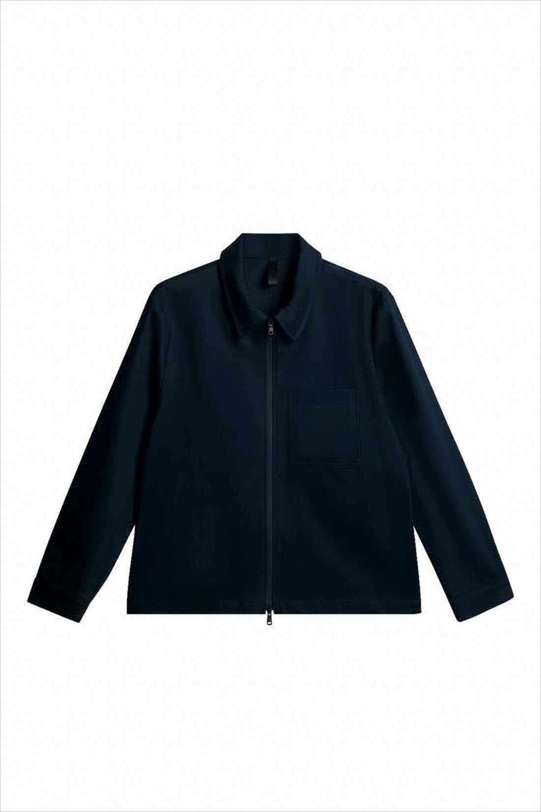 Tailored Long-Sleeve Shirt With Front Zipper Closure