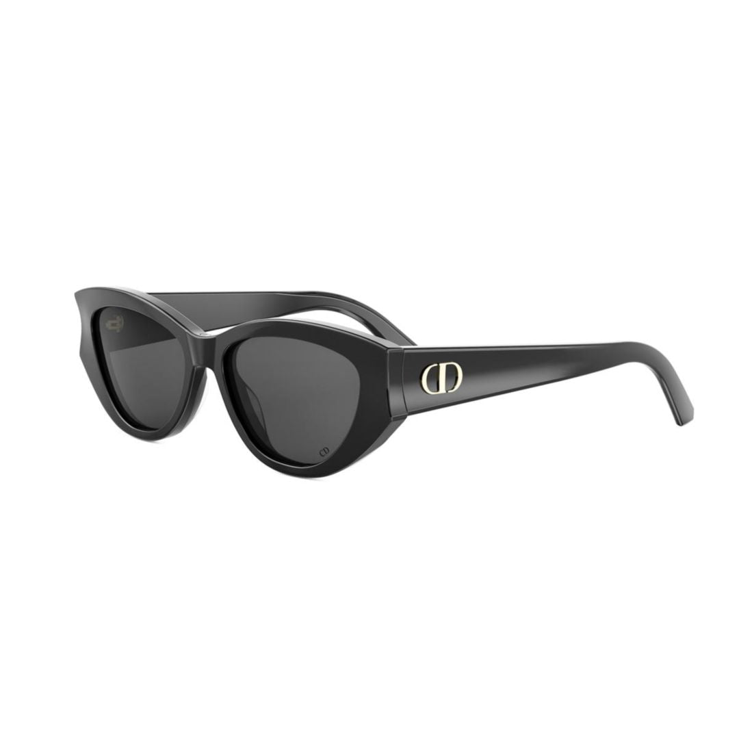 Cat-Eye Sunglasses with Glossy Black Frame