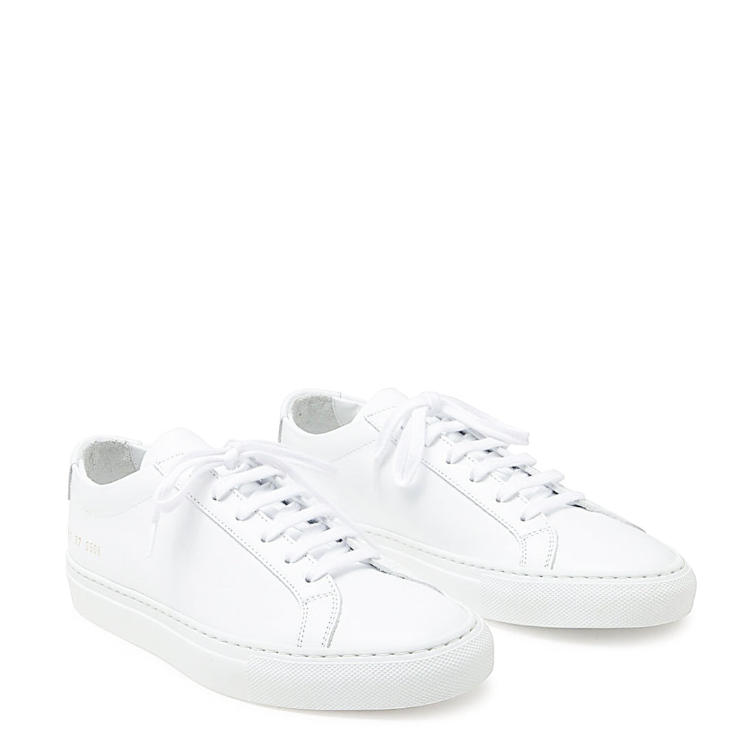 White Leather Achille Low-Top Sneakers