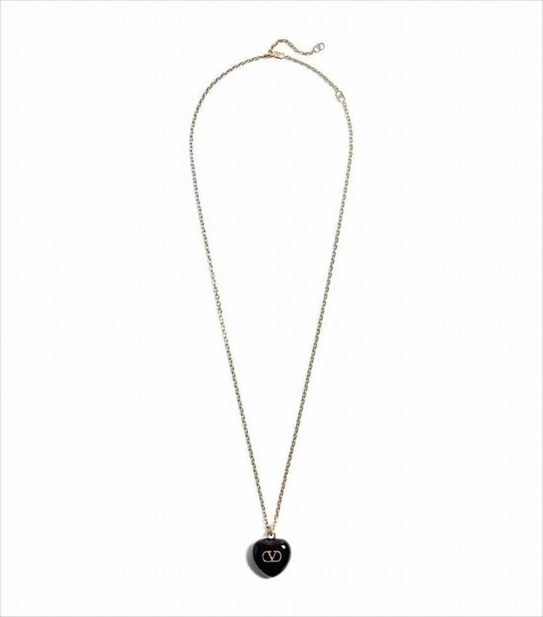 Heart-Shape Gold-Tone Metal Necklace