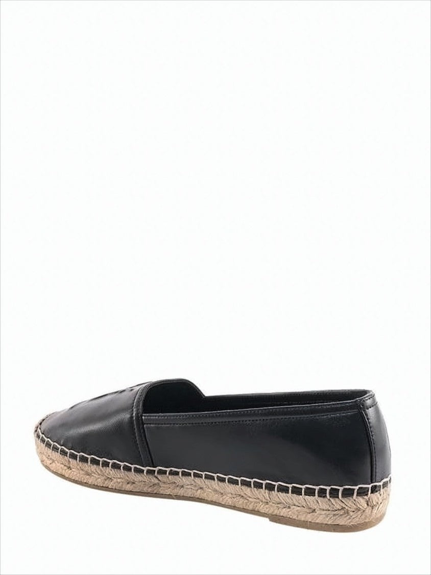 Smooth Lambskin Slip-On Flats with Jute Midsole