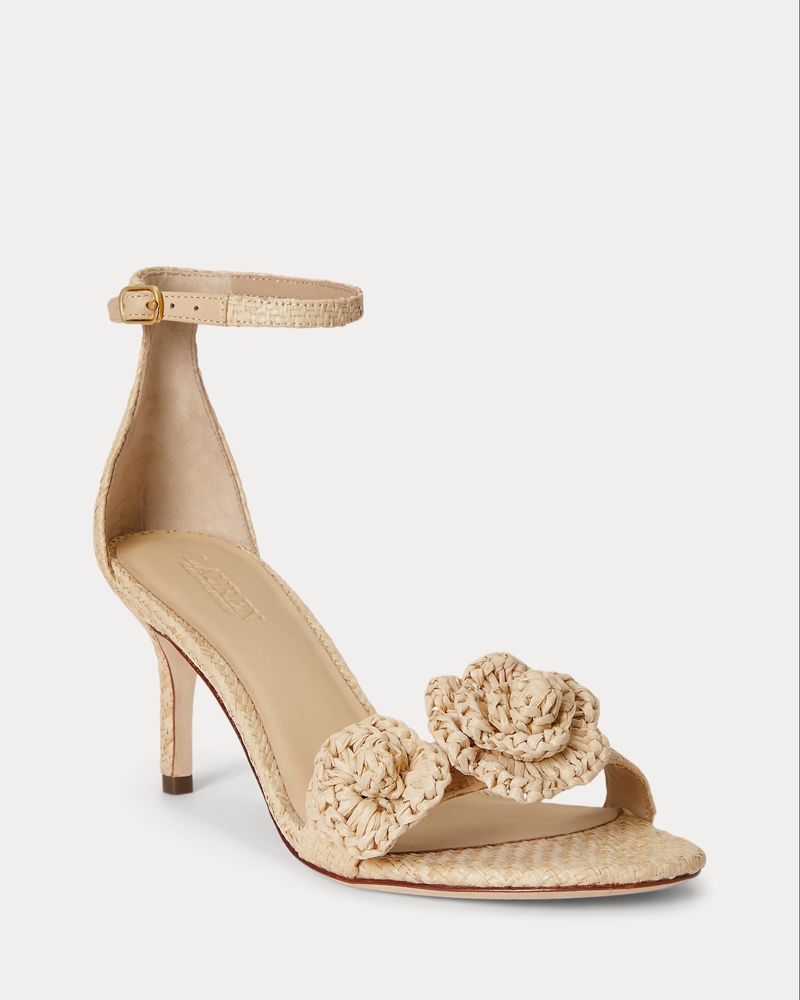 Delicate High-Heeled Sandal with Woven Texture