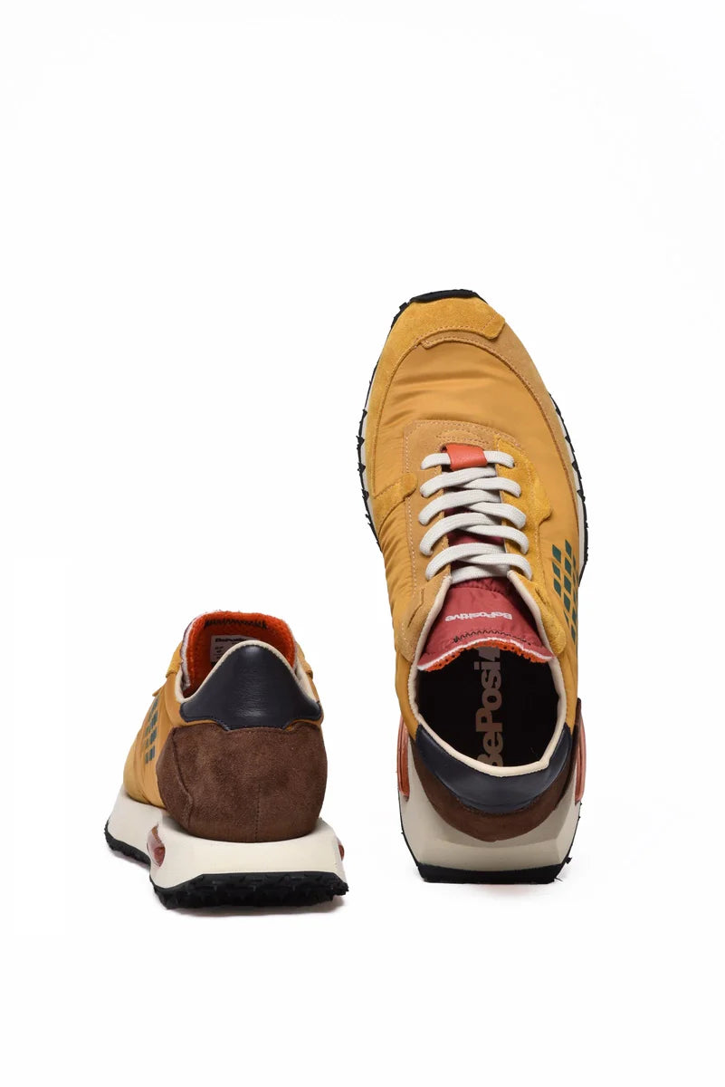 Space Race Sneakers - Brown/Yellow