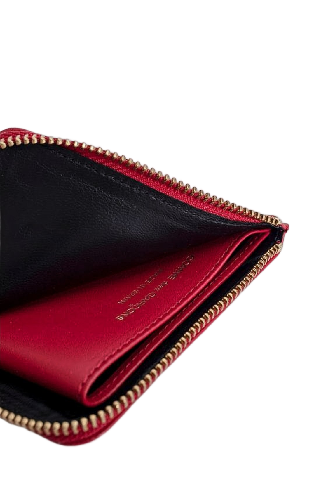 Compact Red Leather Wallet