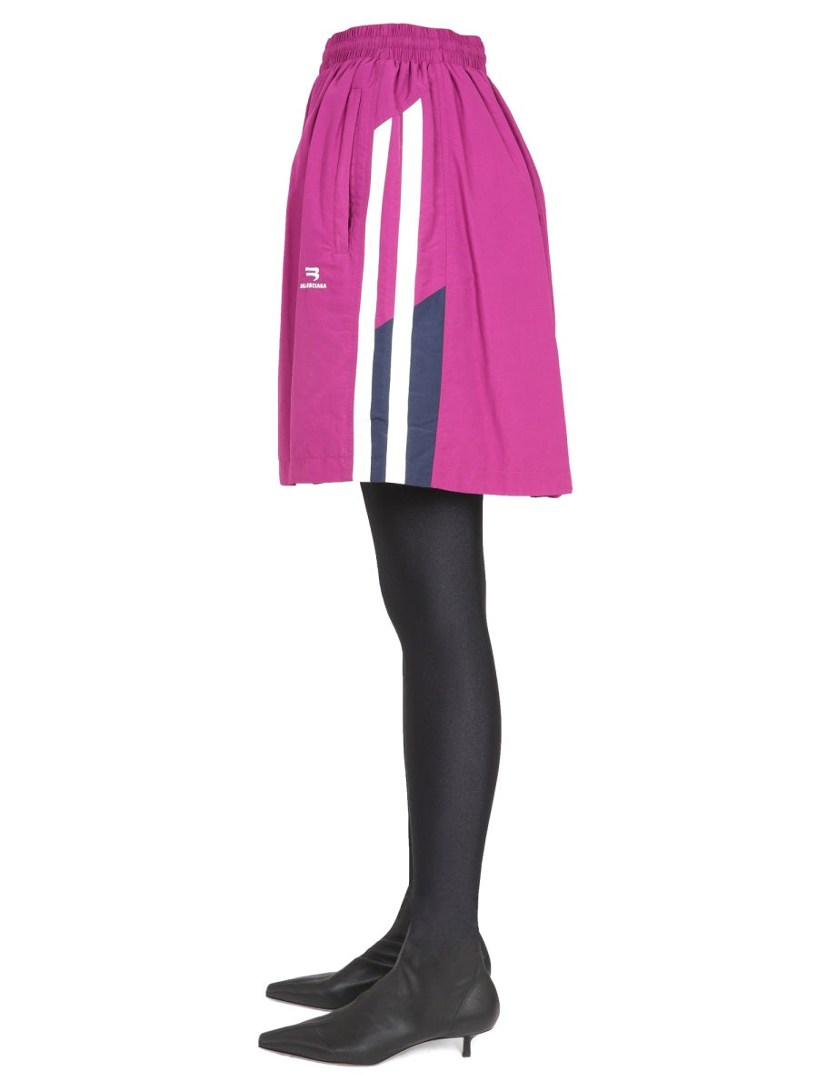 Sporty Skirt with Elastic Waistband and Dual Pockets