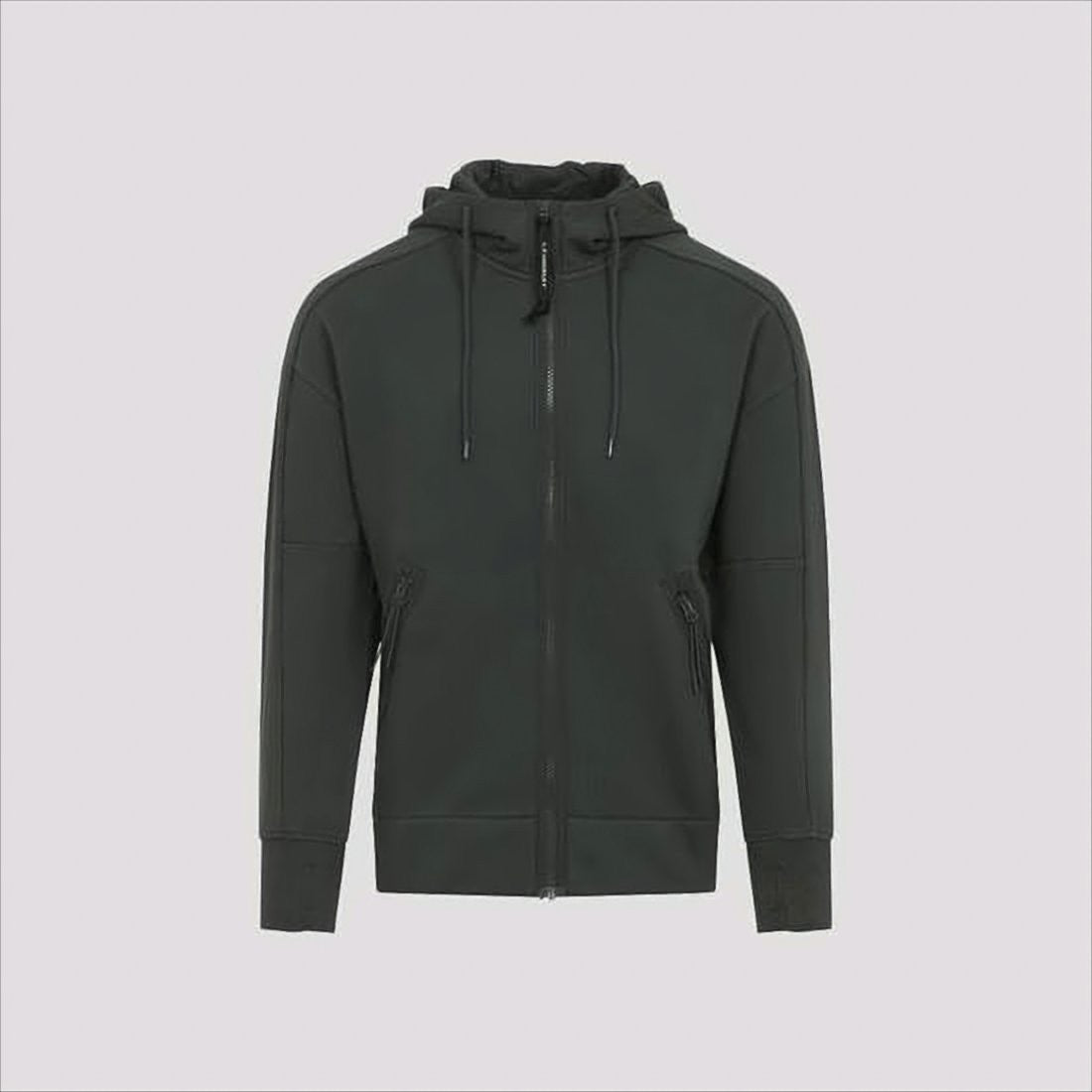Structured Black Hoodie With Integrated Goggles
