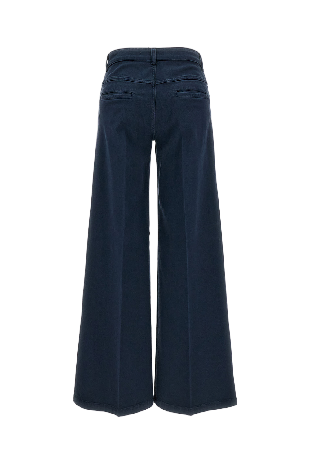Wide-Leg Cropped Pants with High Waist