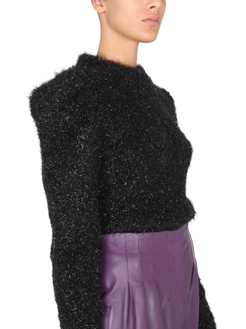 Textured Jersey Top With Structured Silhouette