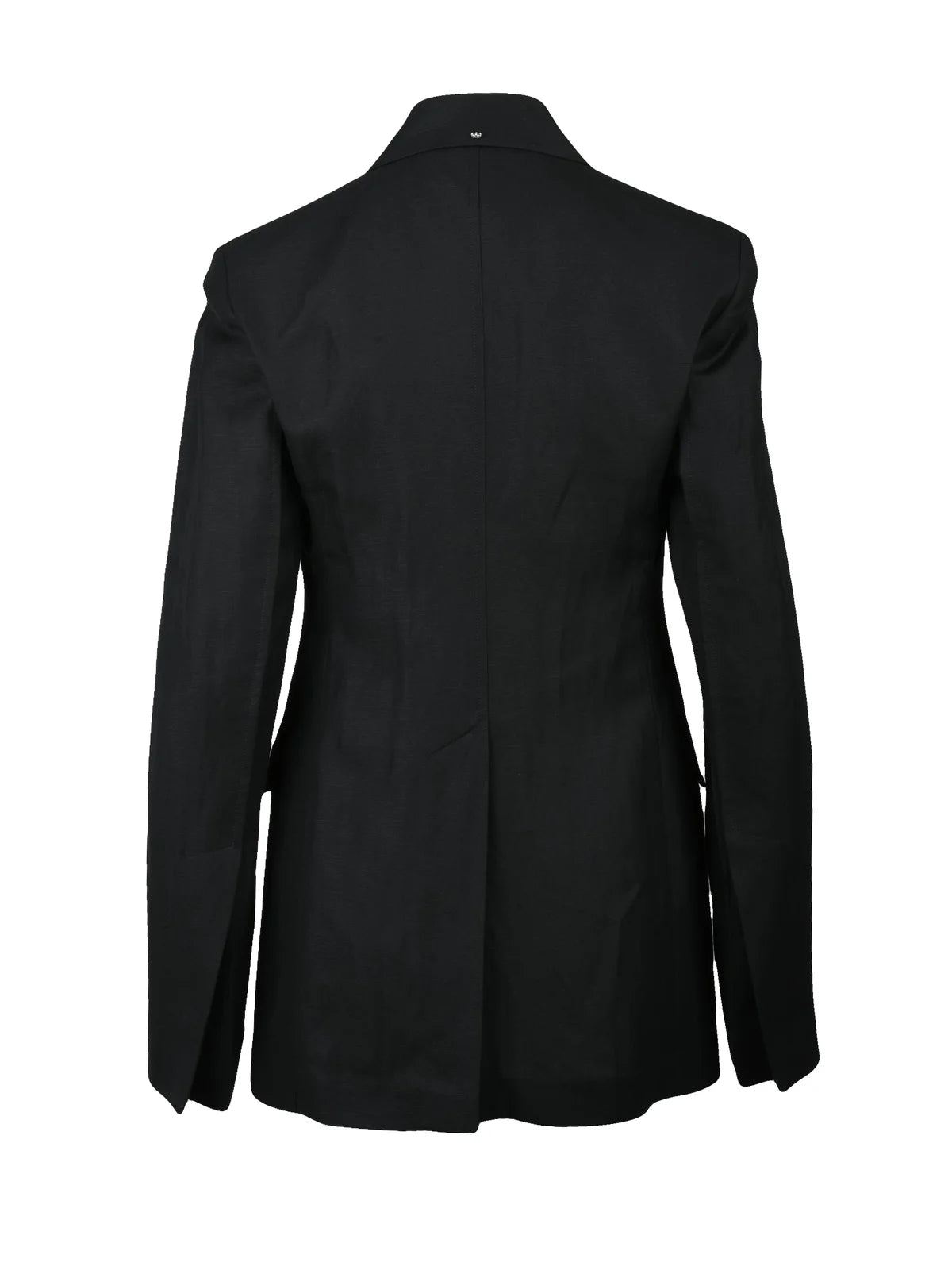 Black Cera Giacca Viscose Linen Jacket