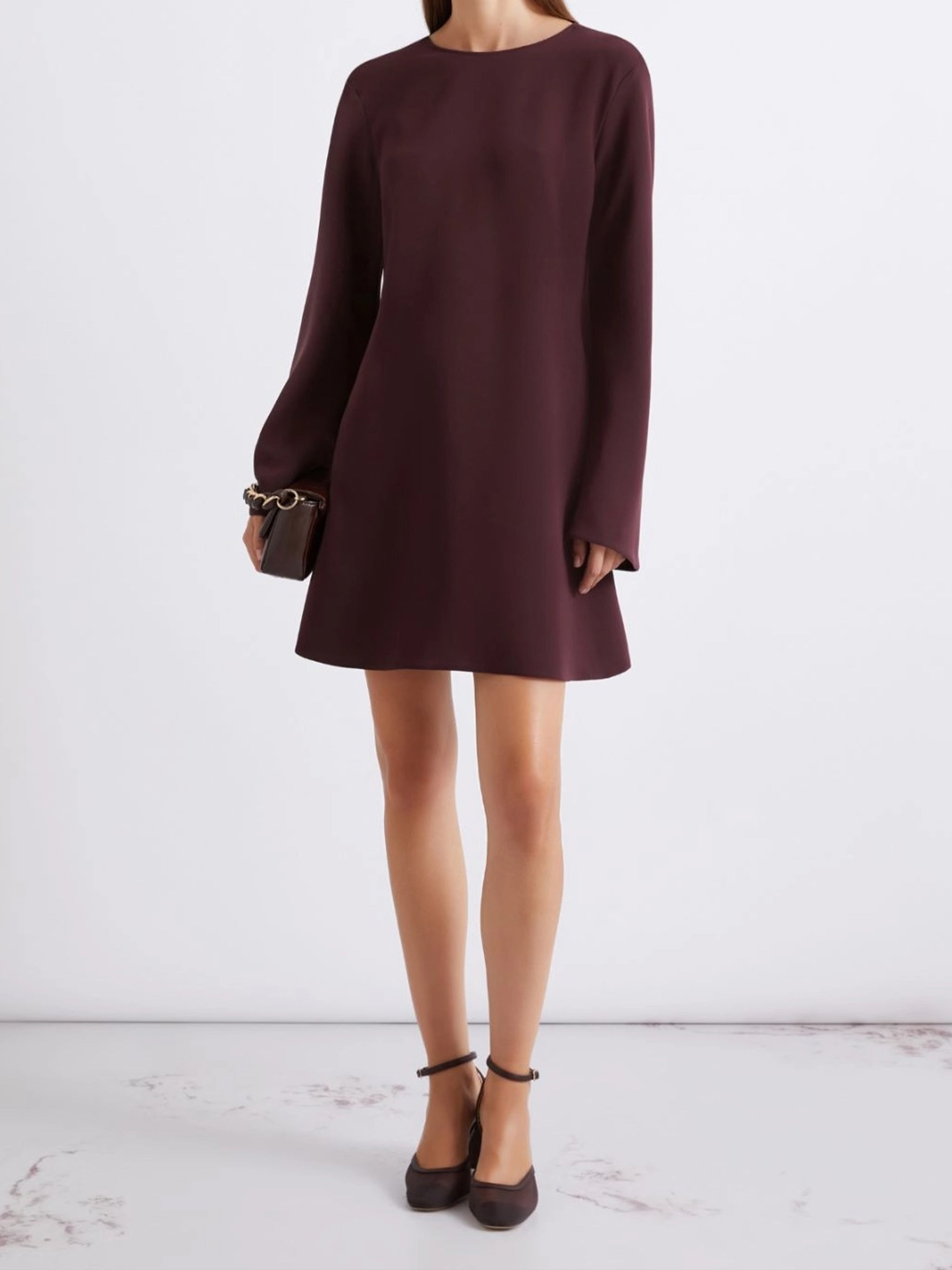 Burgundy Avocado A-Line Mini Dress