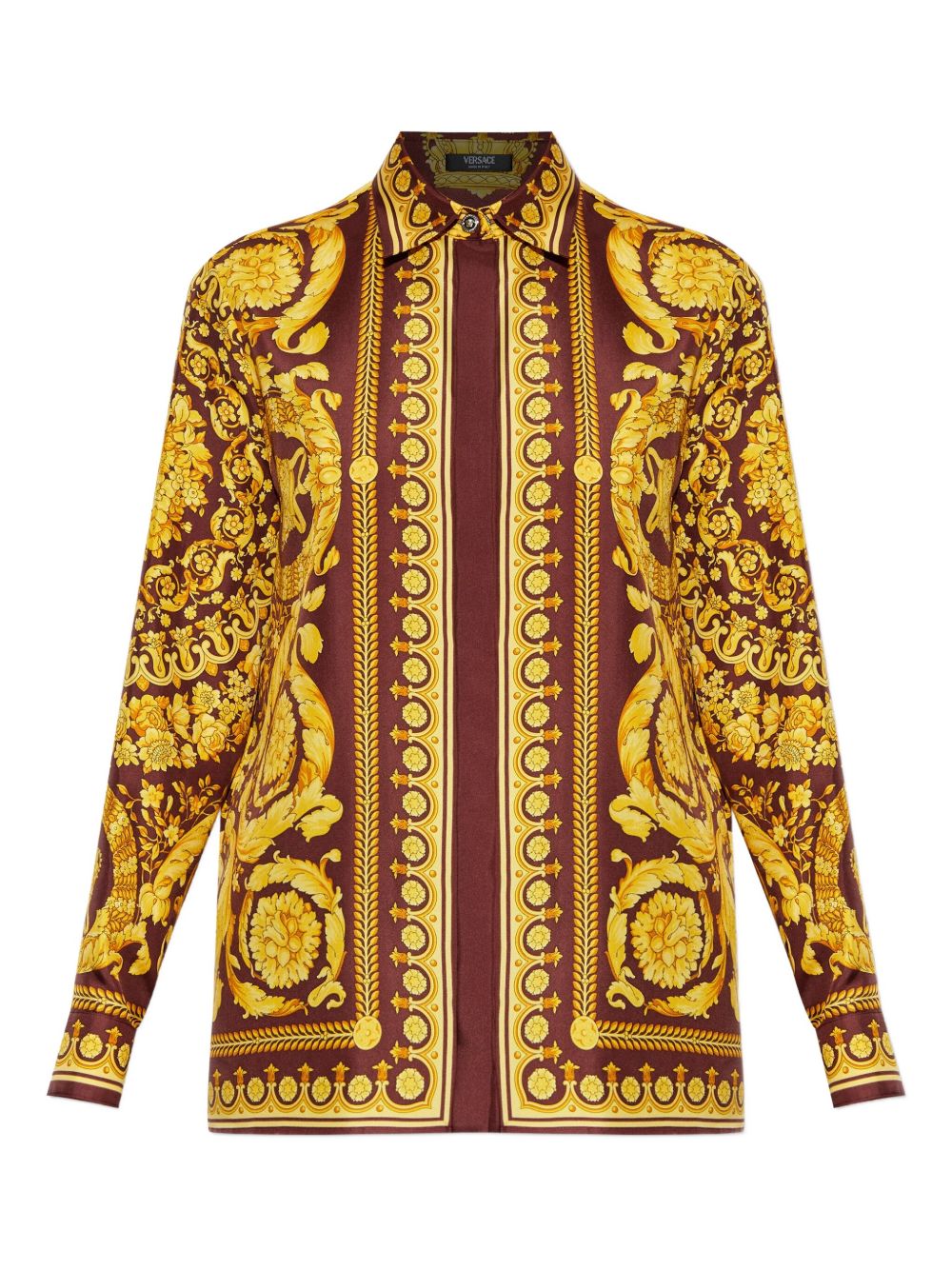 Baroque-Inspired Silk and Nylon Blend Top
