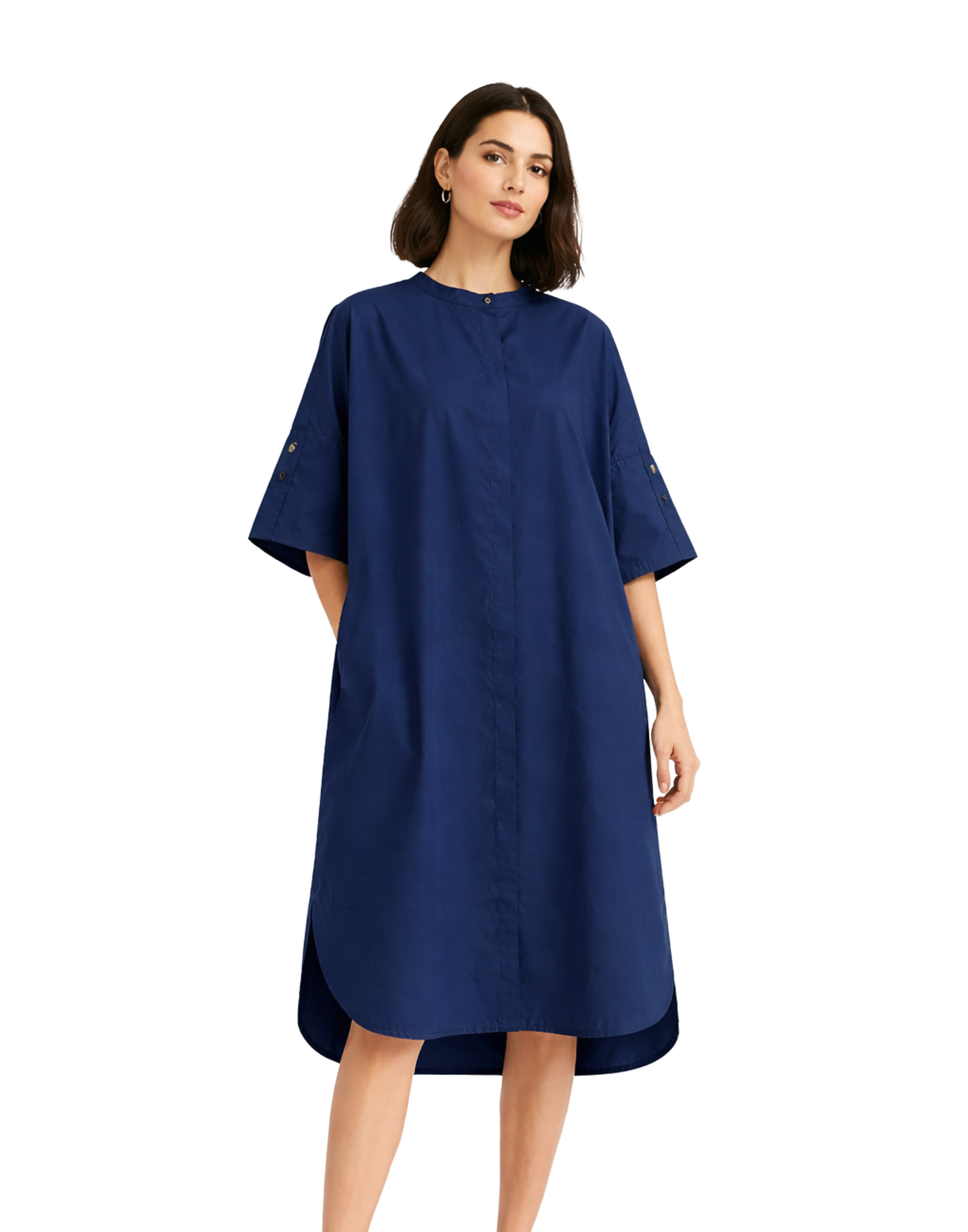 Women’s Long Cotton Dress Navy