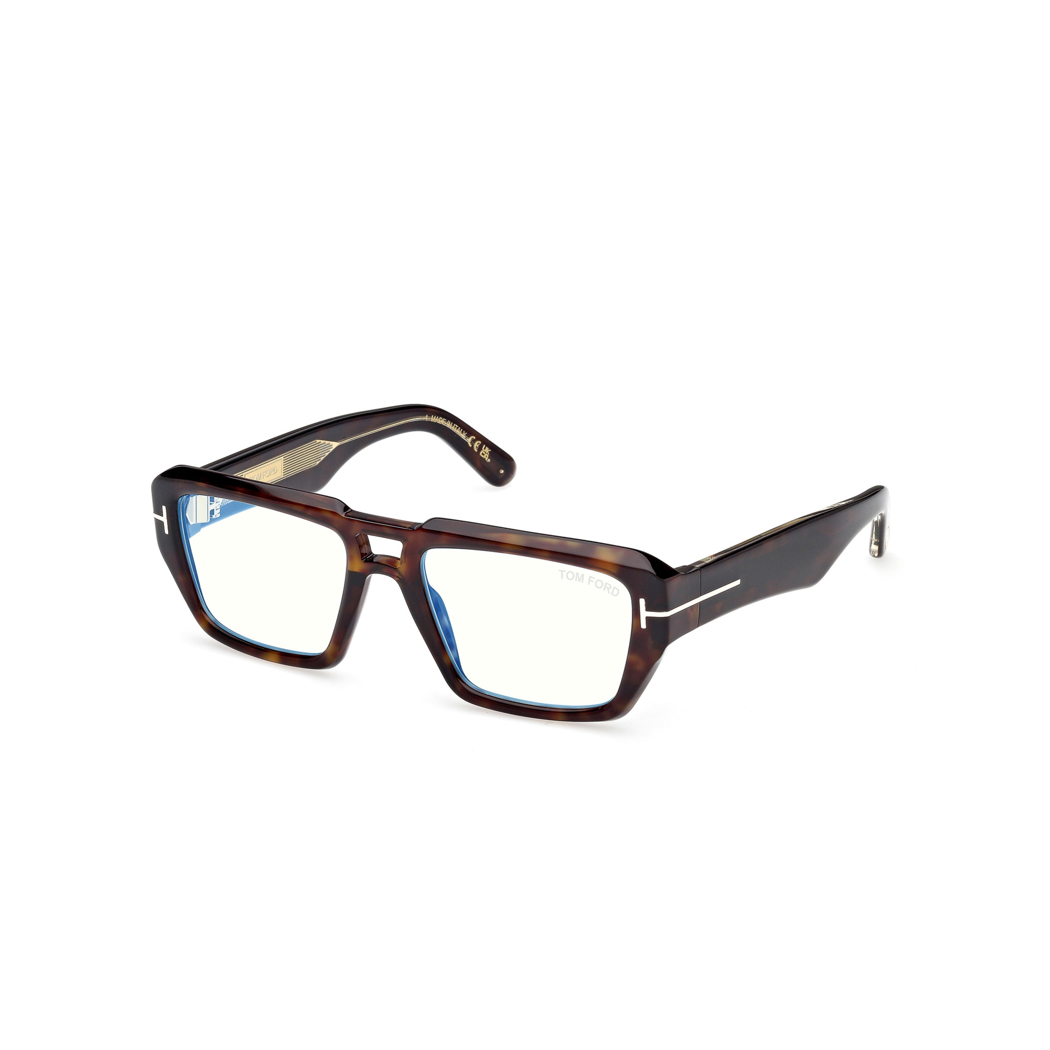 Ft6077-B Bold Rectangular Tortoiseshell Sunglasses