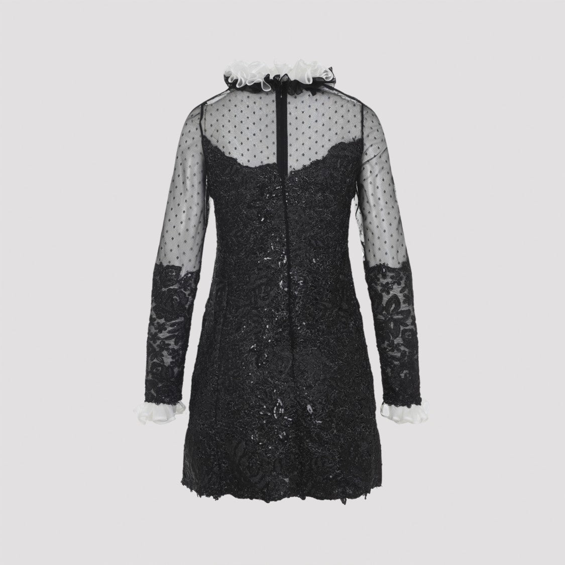 Fitted Mini Dress with Lace