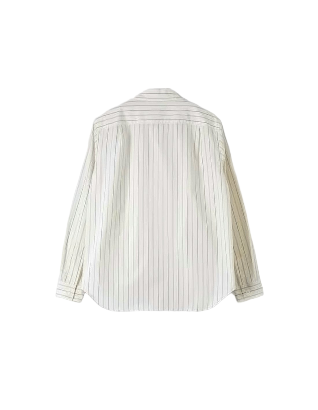 Long-Sleeve Striped Button-Down Shirt with Chest Pocket