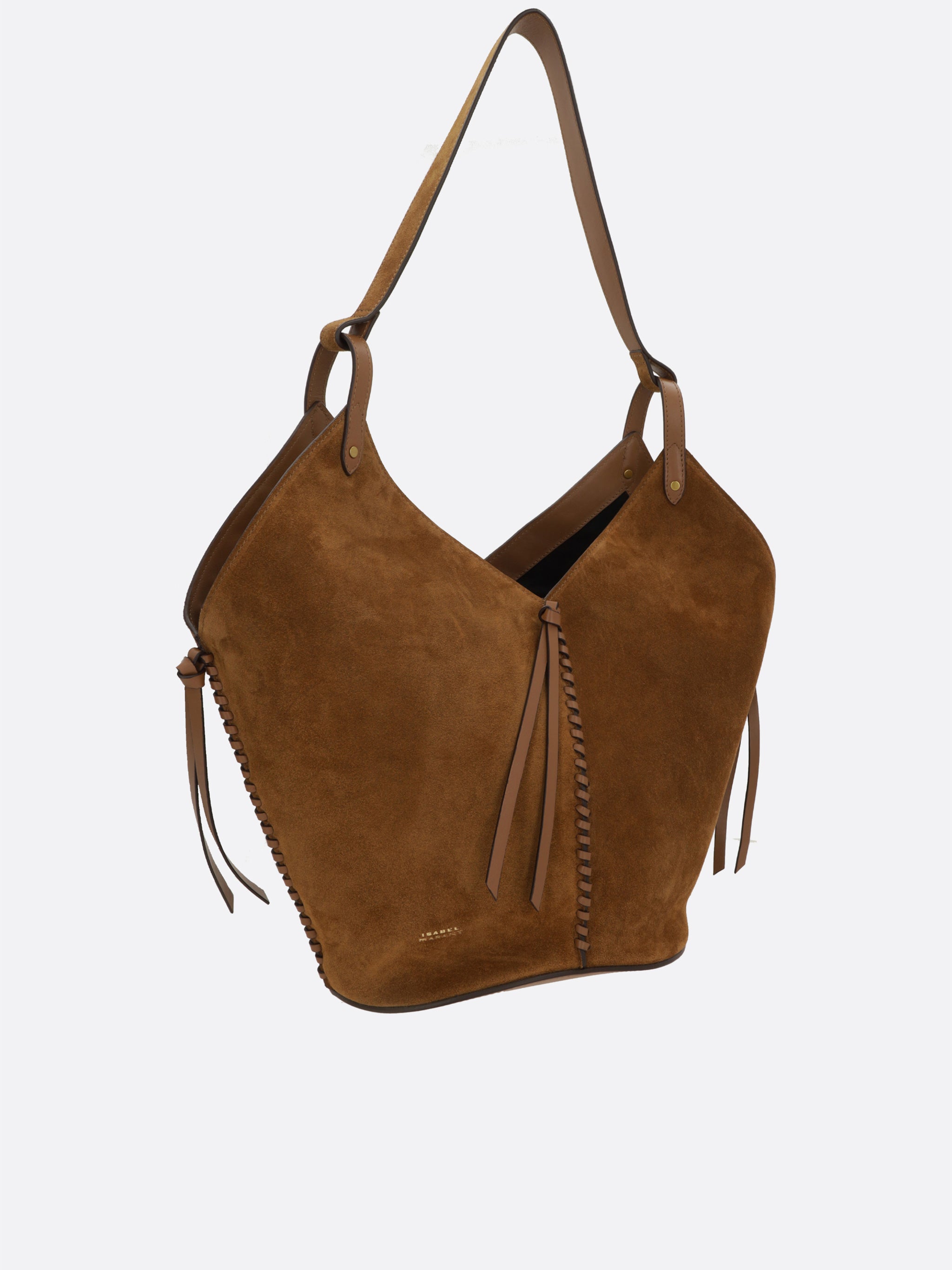 Brown Tampa Calf Velvet Shoulder Bag