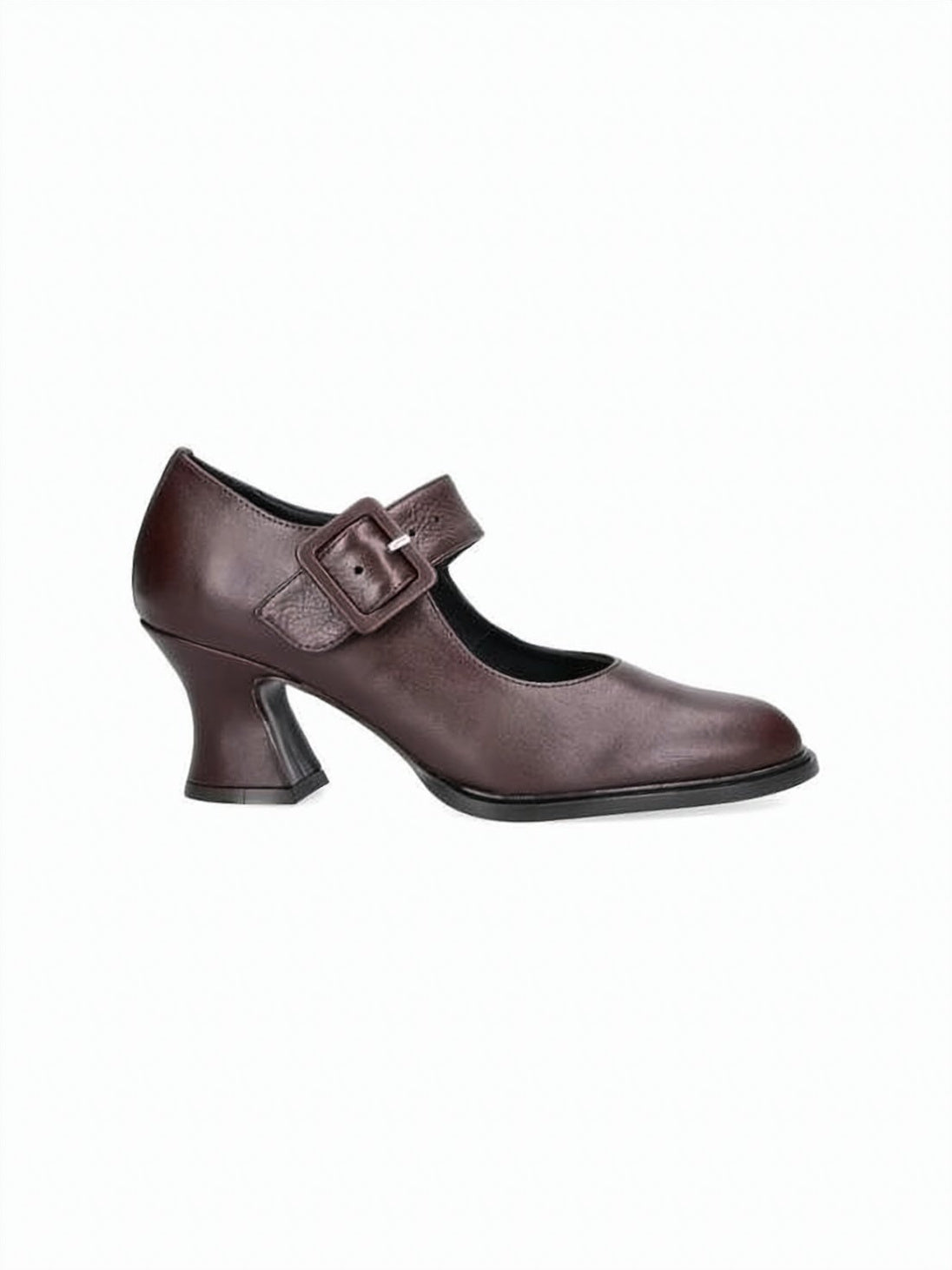 Burgundy Leather Mary Jane Pumps