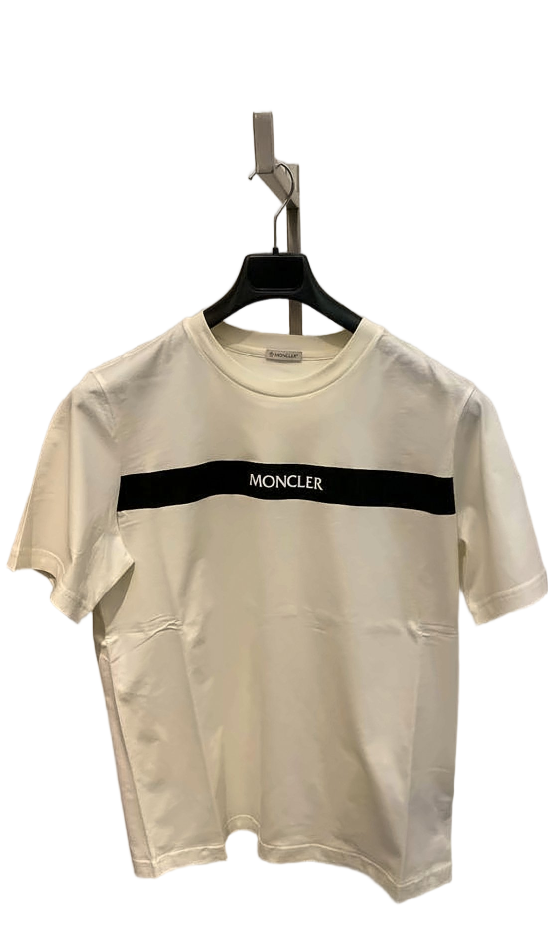Cropped White T-Shirt With Minimalist Design And Logo Detail
