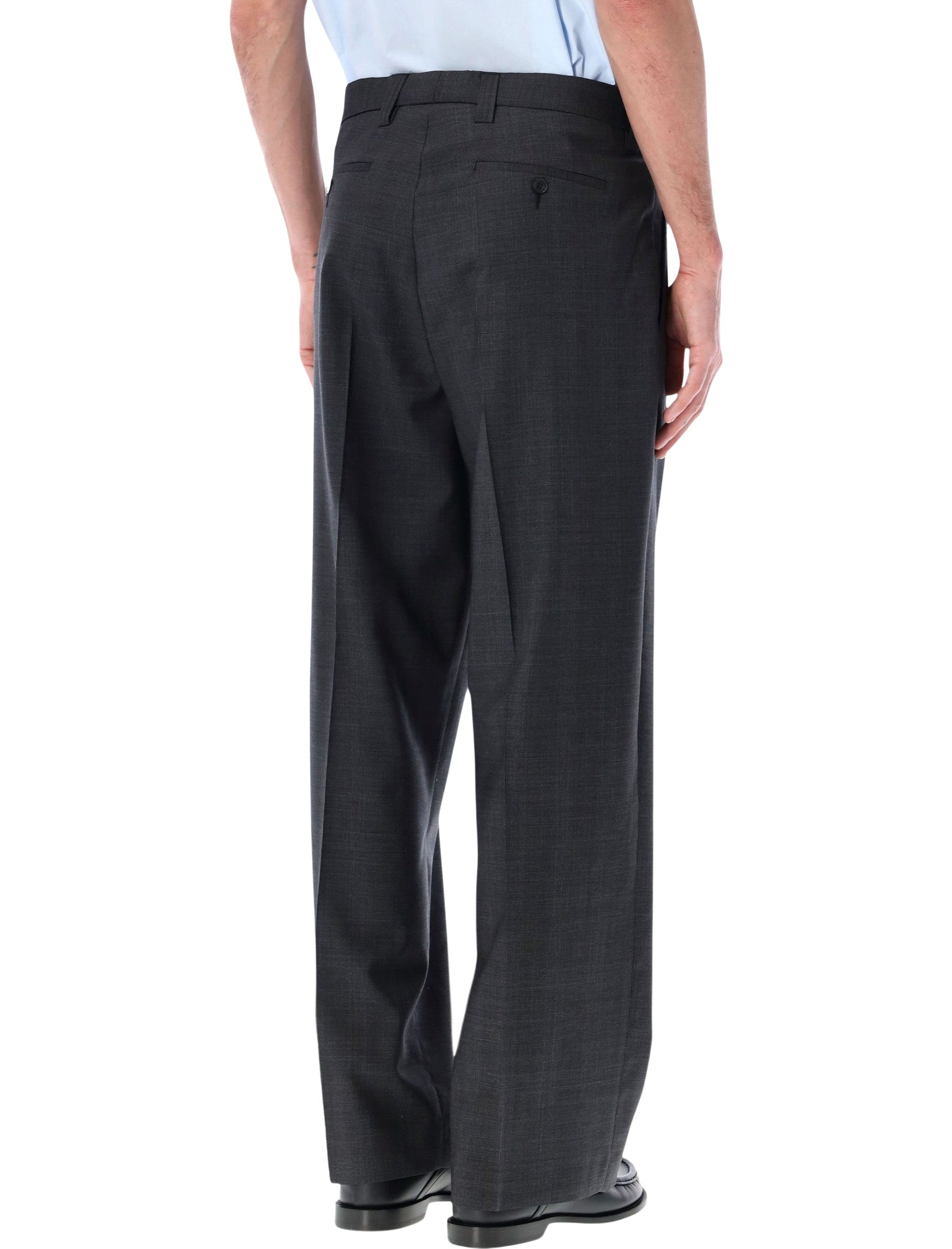 Classic Wide Straight Wool Trousers