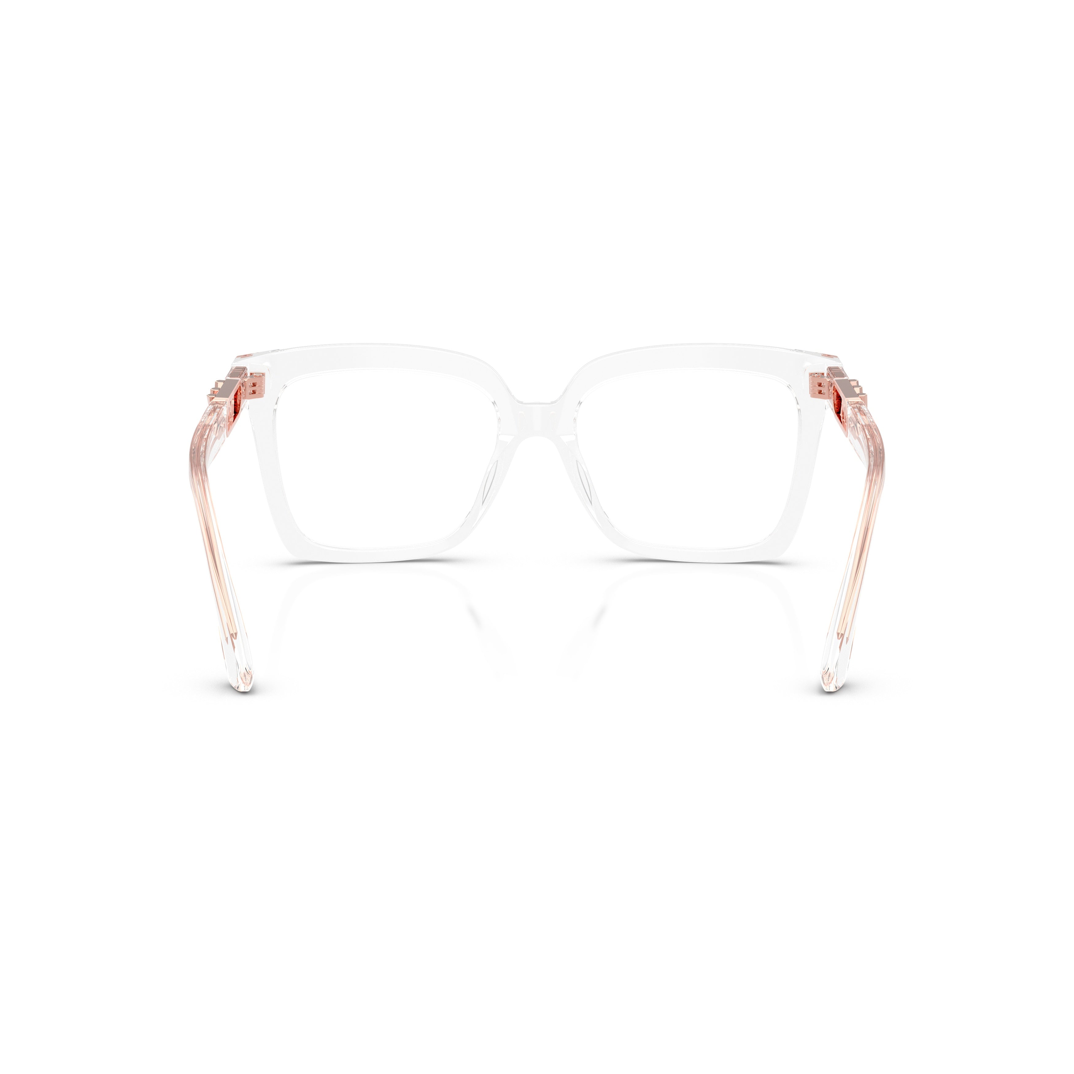 0mk4119u Transparent Acetate Eyeglasses with Delicate Metallic Details