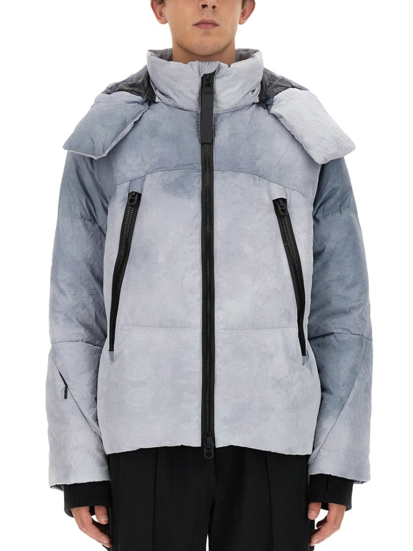 Textured Oversized Jacket With High Collar