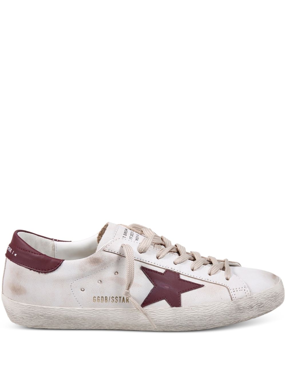 Low-Top Sneakers with Dark Red Star Emblem