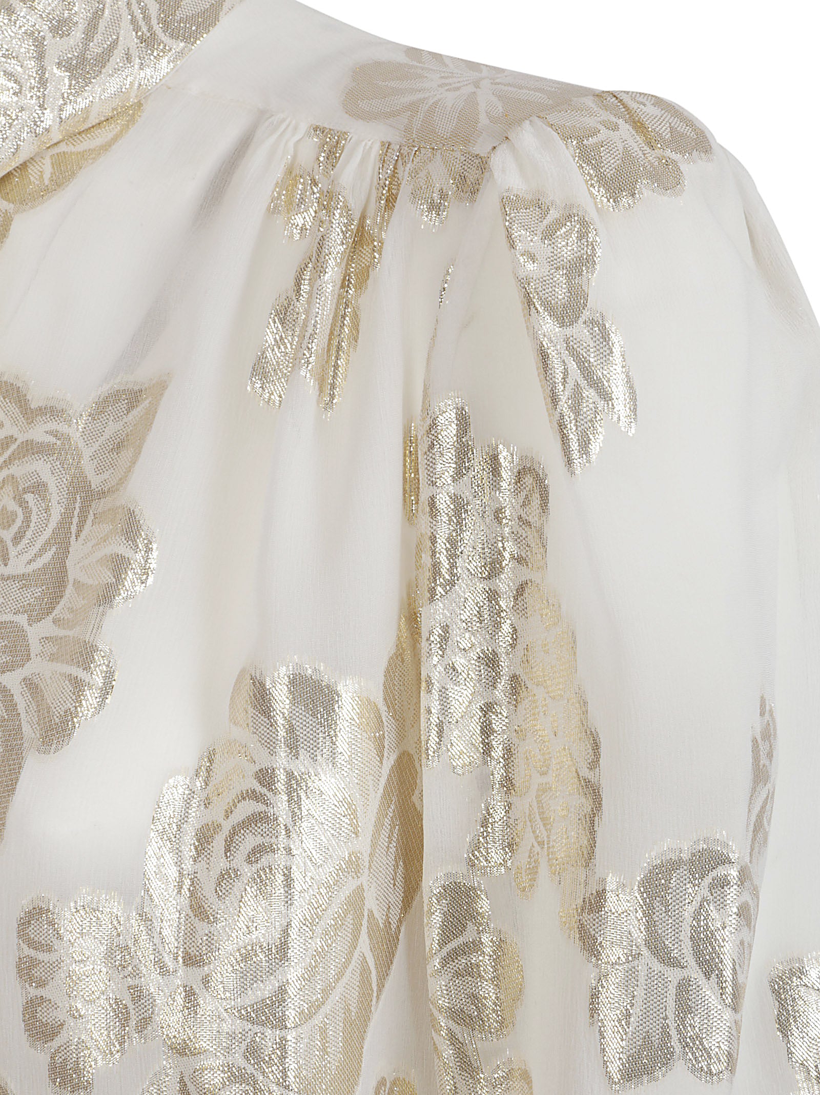 Floral Print Silk Blend Blouse