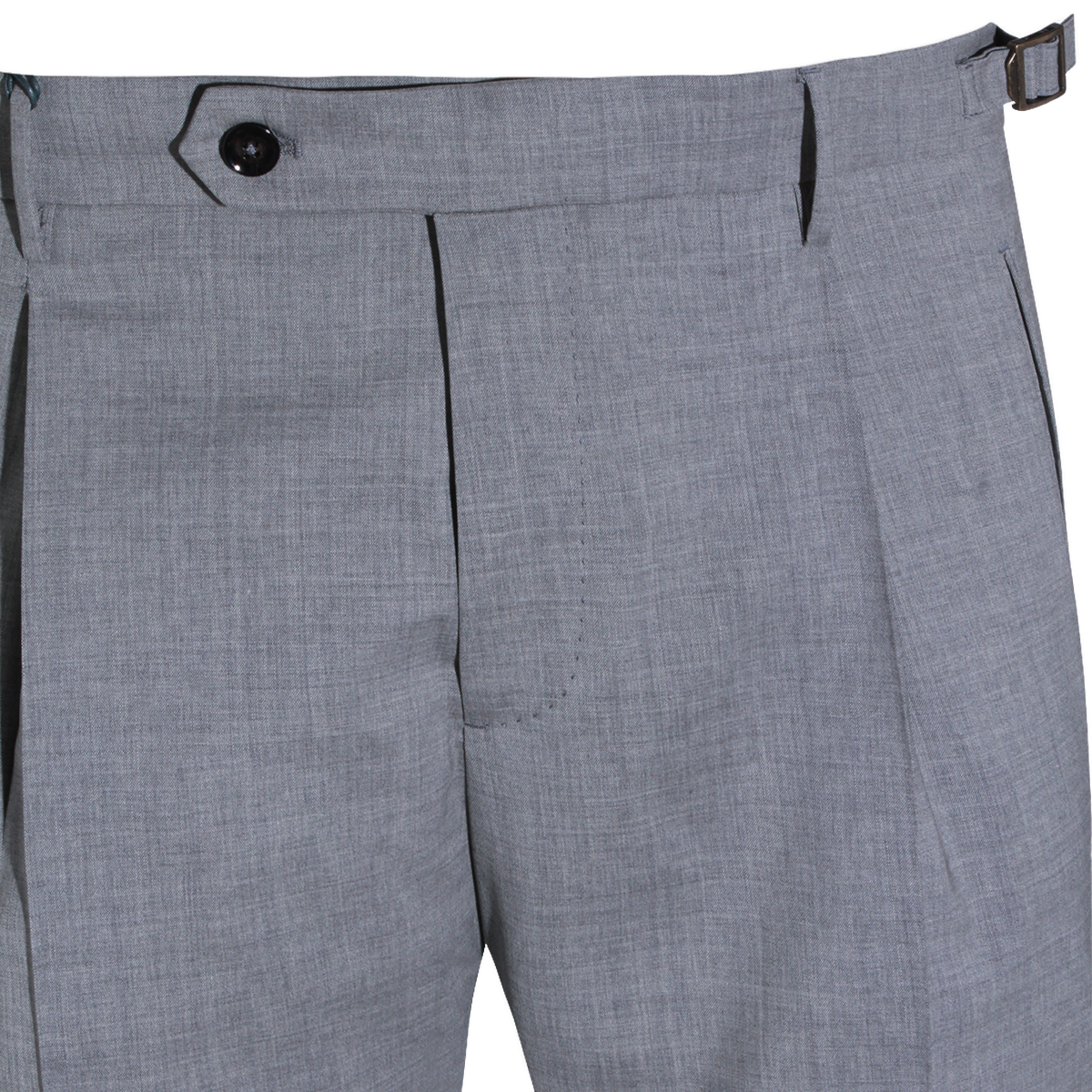 High-Waisted Tapered Trousers with Pleated Detail