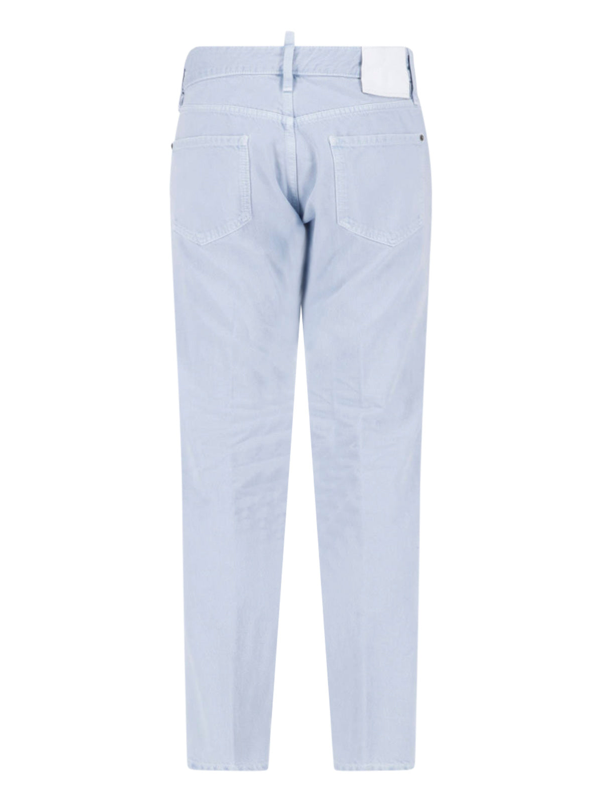 Light Blue Straight-Leg Cotton Denim Jeans