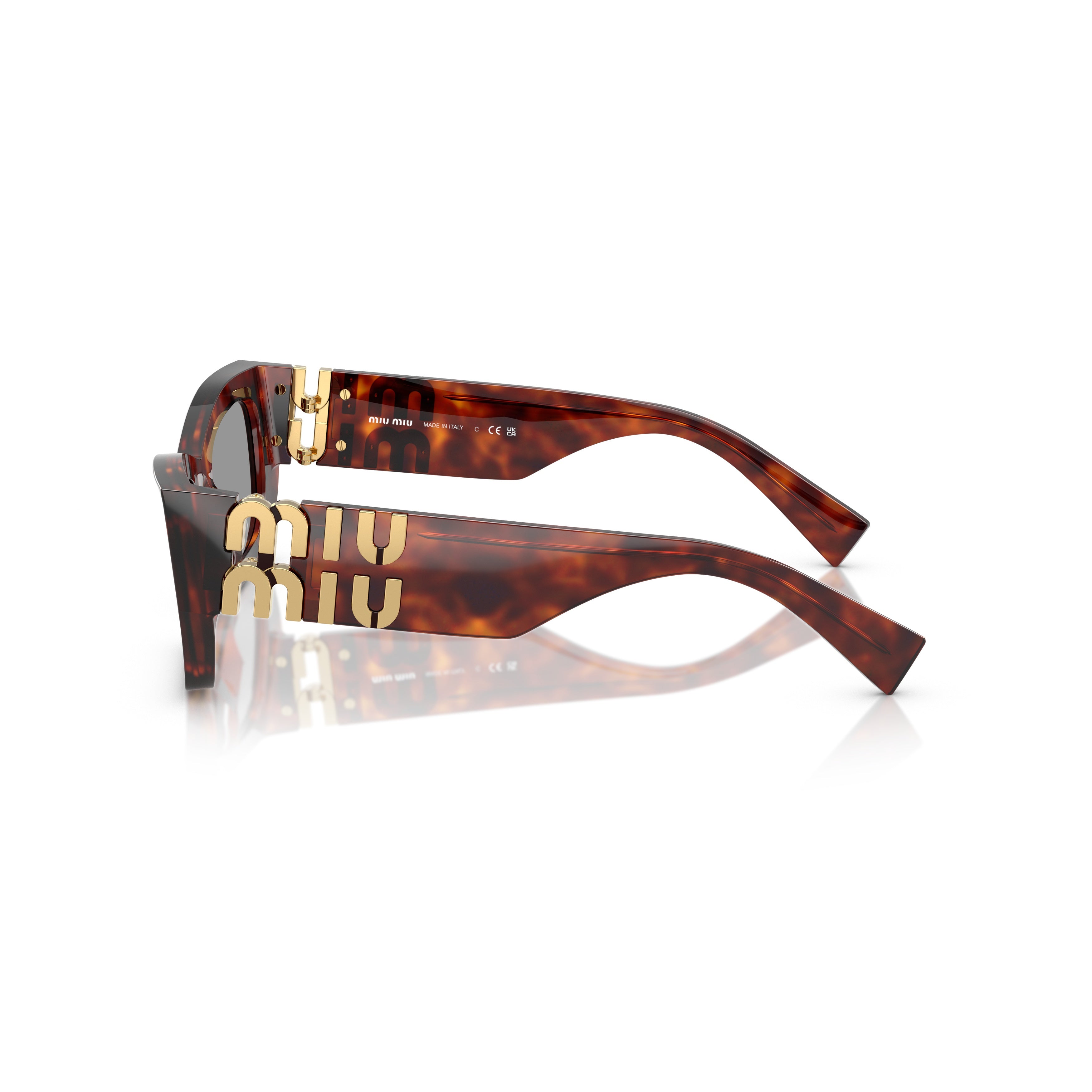 0mu 09ws Angular Tortoiseshell Acetate Sunglasses