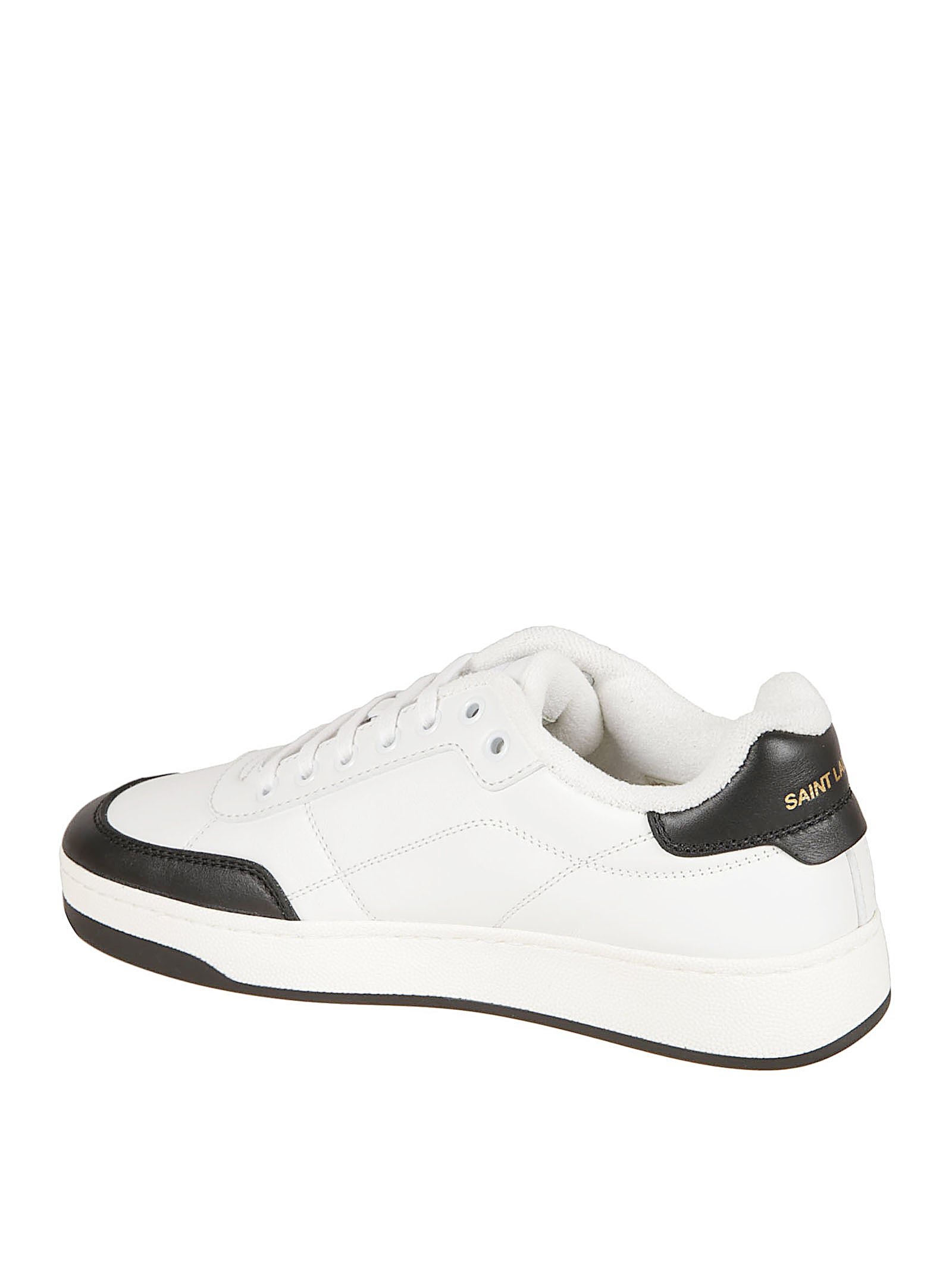 Low-Top Lace-Up Sneakers With Gold Signature Detailing