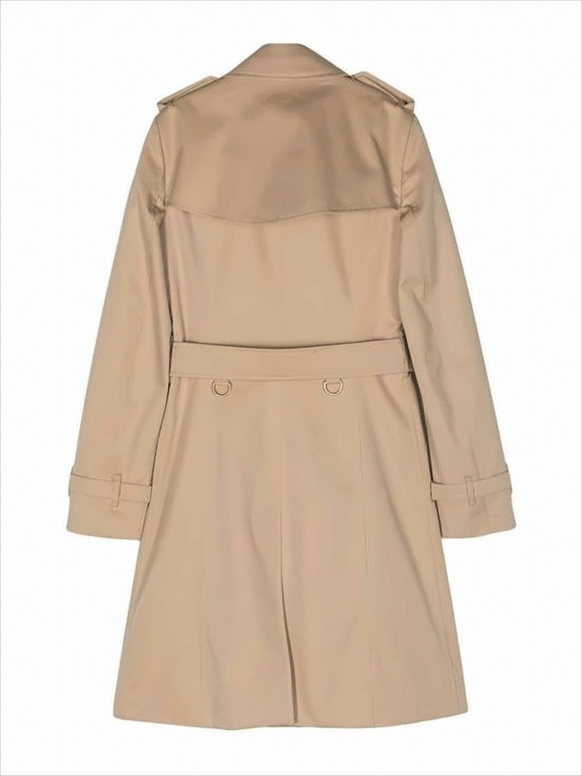 Classic Trench Coat With Double-Breasted Front