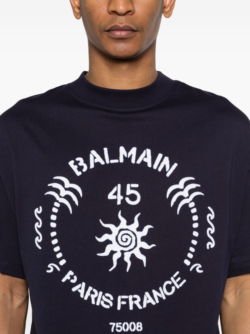 Boxy-Fit Deep Navy Graphic T-Shirt