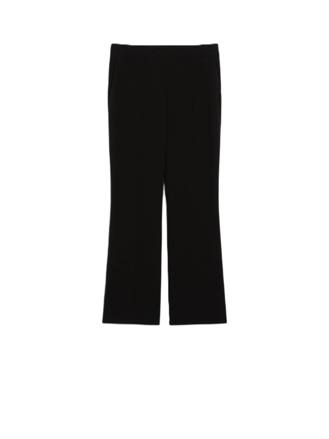 Slim-Fit Black Trousers With Cropped Legs
