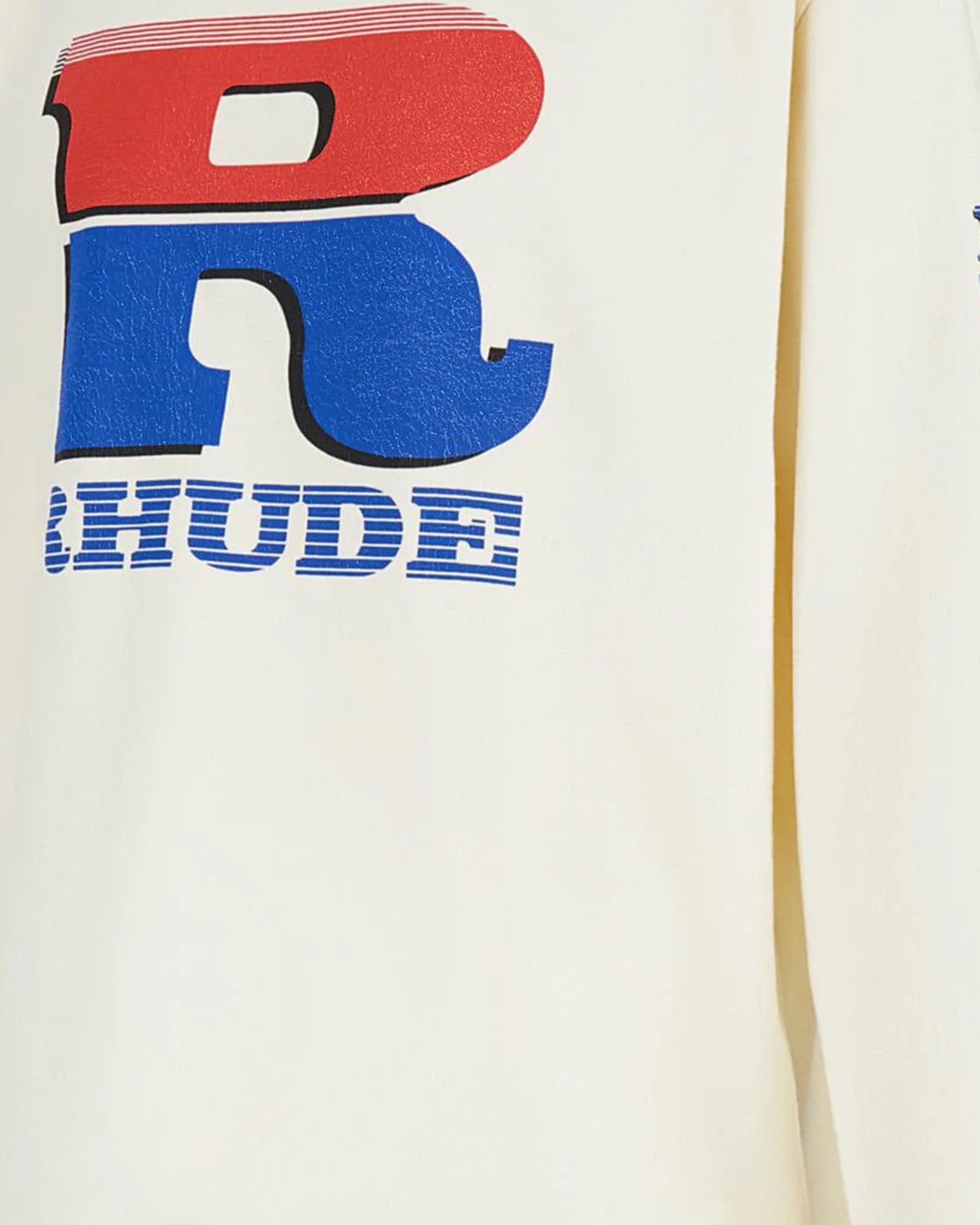 Split-Color Logo Long Sleeve T-Shirt